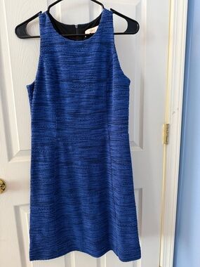 LOFT Royal Blue Textured Sleeveless Shift Dress sz2